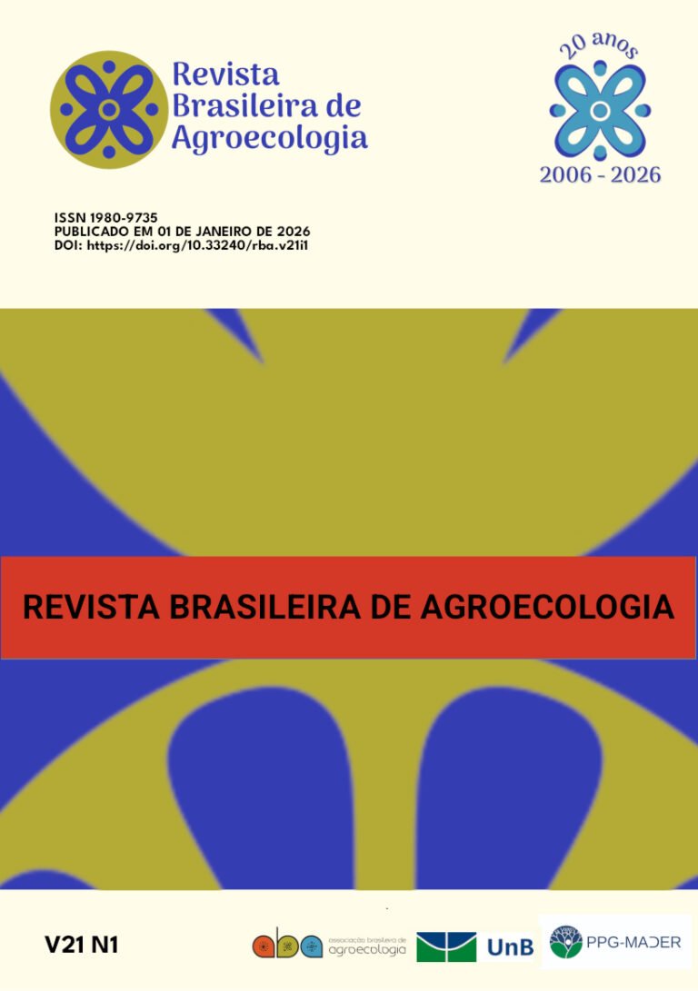 Capa da Revista Brasileira de Agroecologia - volume 21 - 01/04/2026